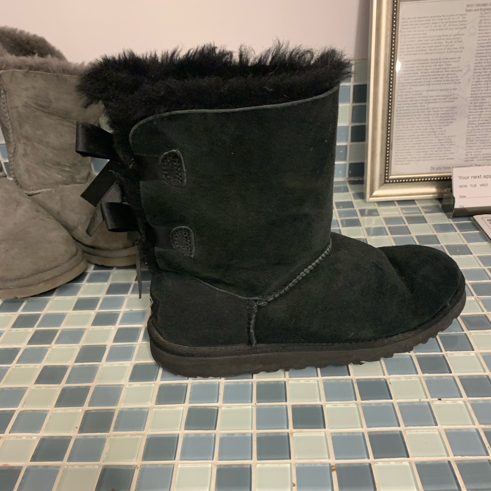 UGG black bow boots